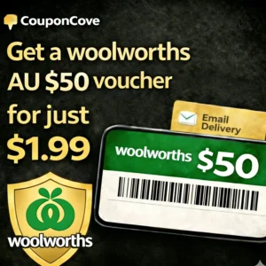 Woolworths $50 e-coupon code (Australia) – sent via email
